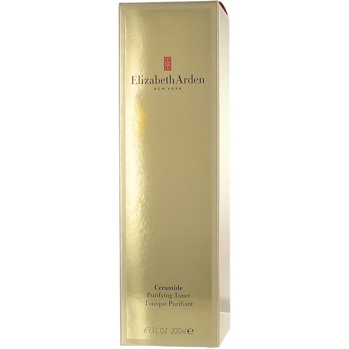 Elizabeth Arden Ceramide Purifying Toner 200 ml puhdistava kasvovesi kultaisessa ulkopakkauksessa.
