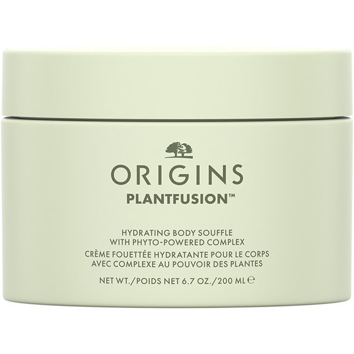 Origins Plantfusion Hydrating Body Souffle 200 ml kosteuttava vartalovoide tyylikkäässä vaaleanvihreässä purkissa