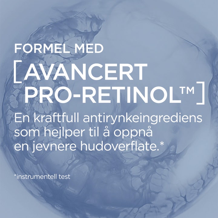 L'Oréal Paris Revitalift 15 ml silmänympärysvoide sisältää kiinteyttävää Pro-Retinolia sinisellä taustalla.