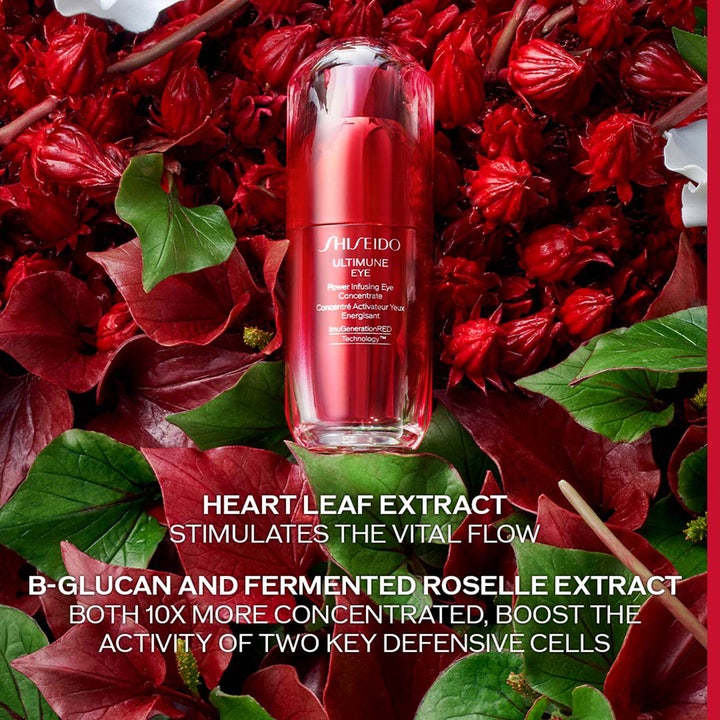 Shiseido Ultimune Power Infusing Eye Concentrate 15 ml silmänympärysseerumi punaisella hibiskuksella