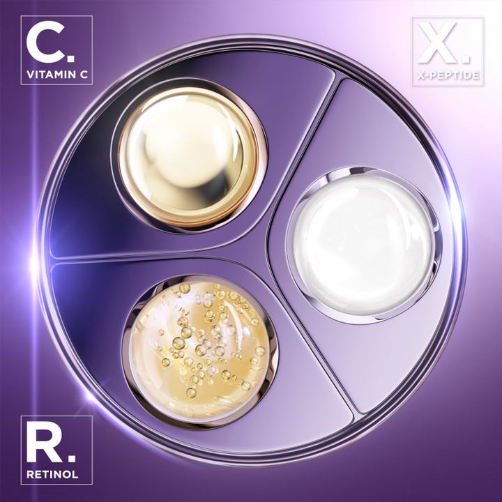 Lancôme Rénergie H.C.F. Triple Serum sisältää C-vitamiinia, retinolia ja peptidejä kolmessa eri koostumuksessa.