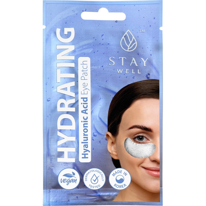Stay Well Hydrating Hyaluronic Acid Eye Patch 1 pari kosteuttava silmänympärysnaamio sinisessä pakkauksessa