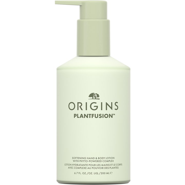 Origins Plantfusion Softening Hand & Body Lotion 200 ml pehmittävä vartalovoide vaaleanvihreässä pumppupullossa