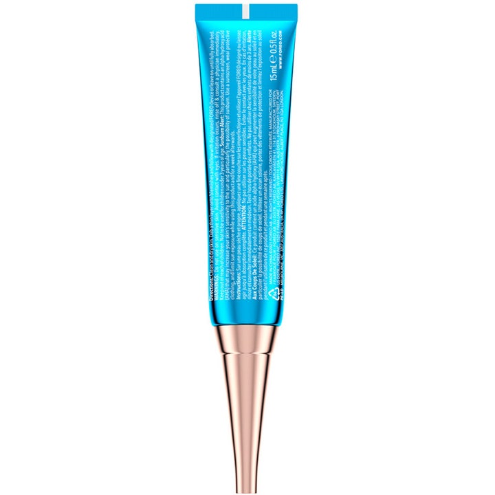 FOREO Blemish Solution 15 ml epäpuhtauksia hoitava täsmätuote sinisessä tuubissa, jossa on ruusukultainen kärki.