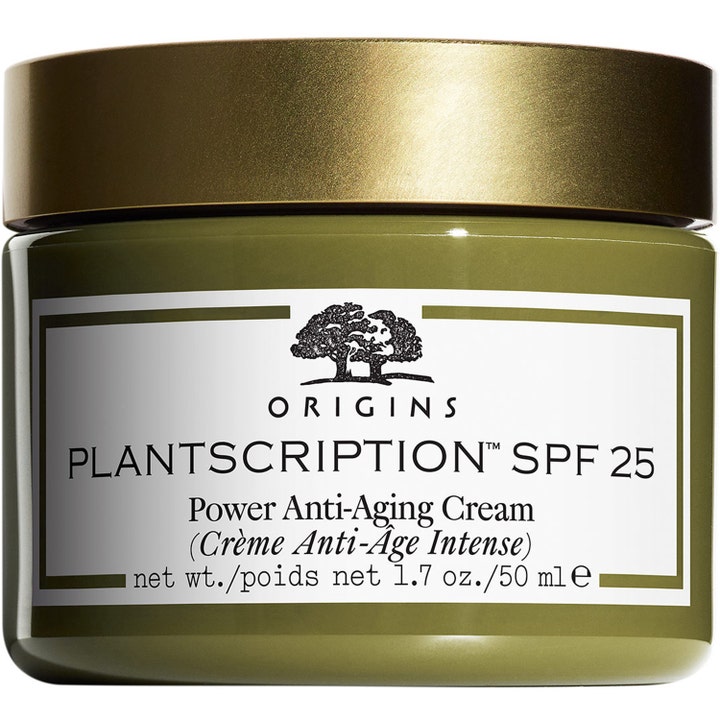Origins Plantscription SPF 25 Power Anti-Aging Cream 50 ml kiinteyttävä voide oliivinvihreässä purkissa kultakannella