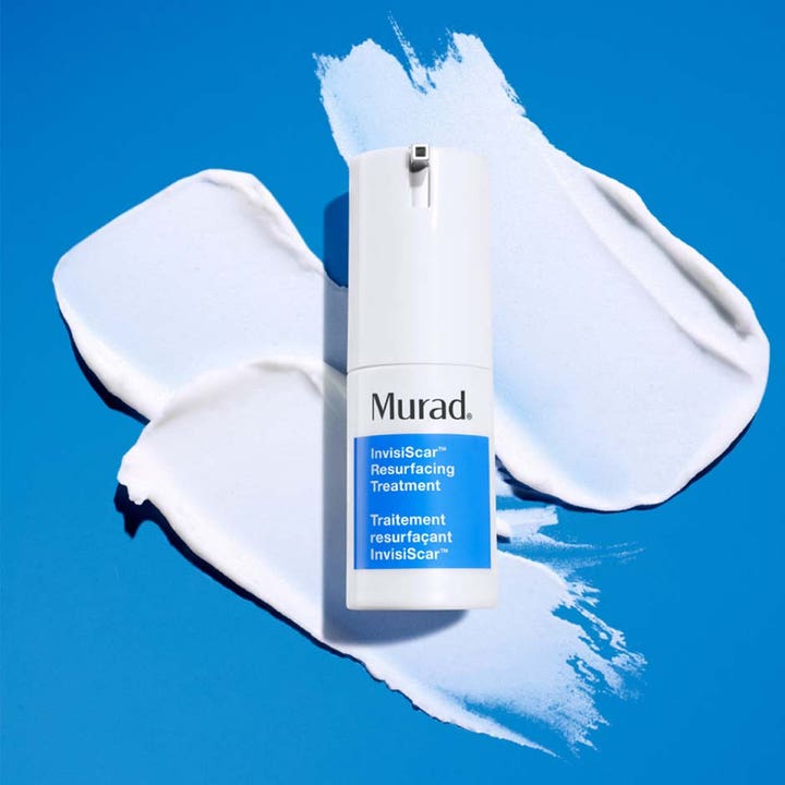 Murad Blemish Control Invisiscar 15 ml arpihoito häivyttää arpia valkoinen pumppupullo sinisellä pohjalla