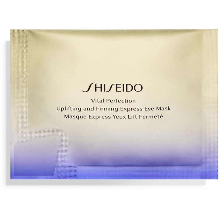 Shiseido Vital Perfection Uplifting & Firming Express Eye Mask 5 g kiinteyttävä silmänympärysnaamio kultaisessa pussissa
