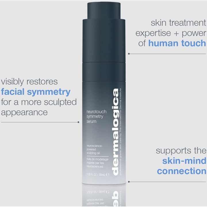 Dermalogica Neurotouch Symmetry Serum 30 ml skulpturoiva seerumi harmaassa liukuvärjätyssä pullossa