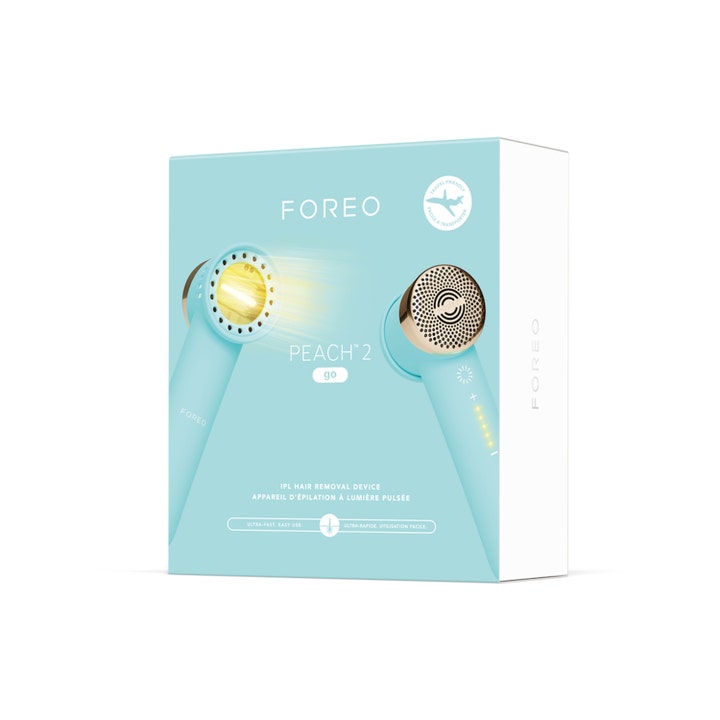 FOREO PEACH 2 go Arctic Blue 1 kpl IPL-laite ihokarvojen poistoon vaaleansinisessä myyntipakkauksessa