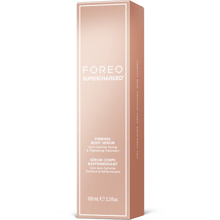 FOREO SUPERCHARGED Firming Body Serum 100 ml kiinteyttävä vartaloseerumi tyylikkäässä ruusukultaisessa kotelossa