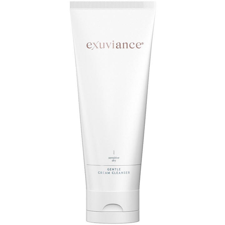 Exuviance Gentle Cream Cleanser 212 ml rauhoittava puhdistusvoide valkoisessa tuubissa herkälle iholle.
