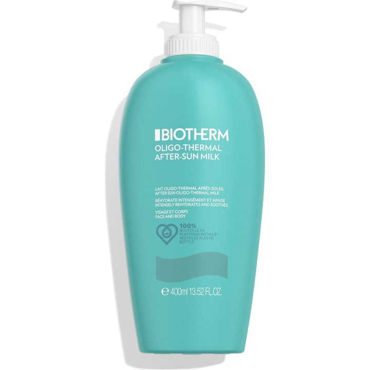 Biotherm Oligo-Thermal After-Sun Milk 400 ml rauhoittava ja kosteuttava after sun turkoosissa pumppupullossa