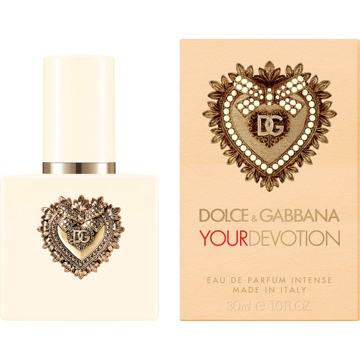 Dolce & Gabbana Your Devotion EdP Intense 30 ml naisten tuoksupullo ja pakkaus sydänkoristeella