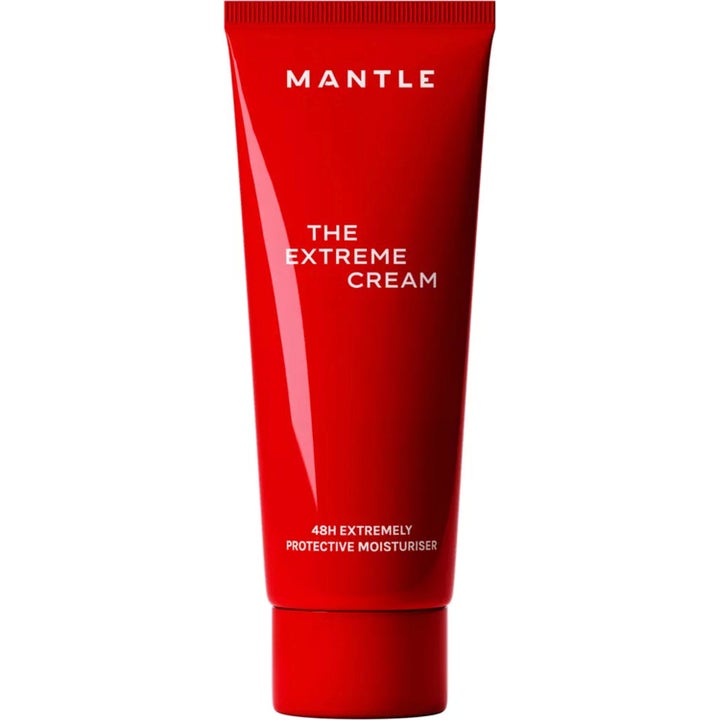 Mantle The Extreme Cream suojaava kosteusvoide kirkkaanpunaisessa tuubissa valkoisella tekstillä