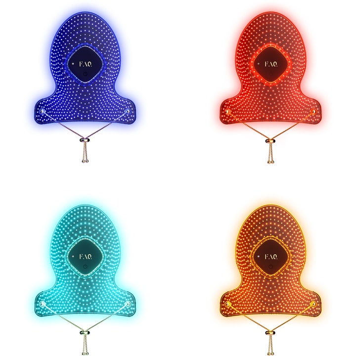 FAQ Swiss FAQ™ 221 LED Hand Mask 1 kpl beauty tech -laite hehkuu neljässä eri värissä uudistaen käsien ihoa.