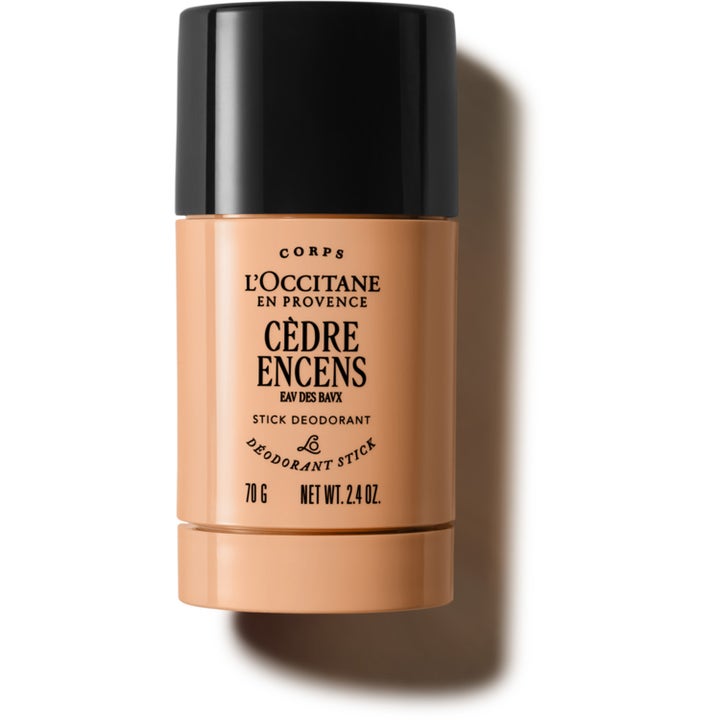L'Occitane Cèdre & Encens Stick Deodorant 70g raikastava deostick beigessä hylsyssä mustalla korkilla