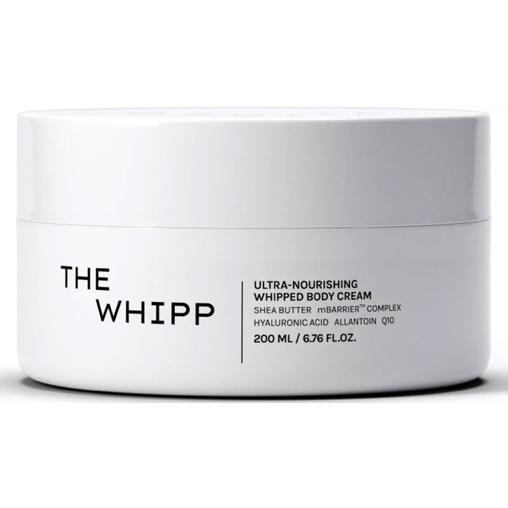 Mantle The Whipp Ultra-Nourishing Whipped Body Cream 200 ml ravitseva vartalovoide valkoisessa purkissa