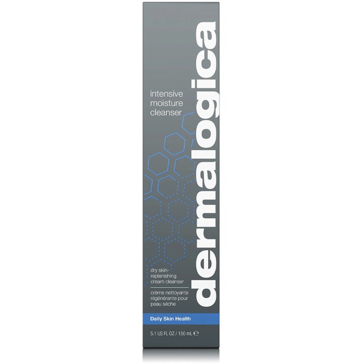 Dermalogica Intensive Moisture Cleanser 150 ml ravitseva puhdistusvoide kuivalle iholle harmaassa pakkauksessa.