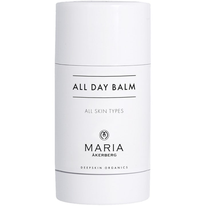 Maria Åkerberg All Day Balm 30 ml suojaava monitoimivoide valkoisessa sylinterinmuotoisessa pakkauksessa.