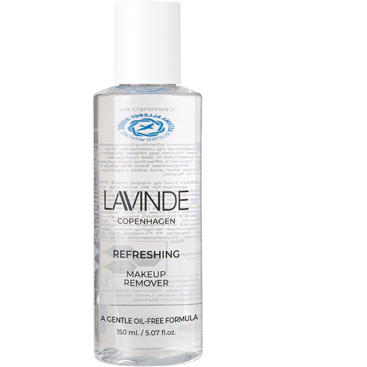 Lavinde Copenhagen Refreshing Makeup Remover 150 ml hellävarainen öljytön meikinpoistoaine kirkkaassa muovipullossa
