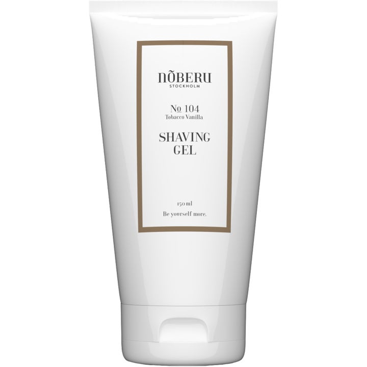 Nõberu Shaving Gel No 104 Tobacco Vanilla 150 ml parranajogeeli valkoisessa tuubissa ruskealla reunuksella