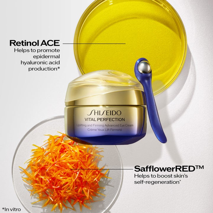 Shiseido Vital Perfection Advanced Eye Cream 15 ml silmänympärysvoide, Retinol ACE ja SafflowerRED tehoaineet