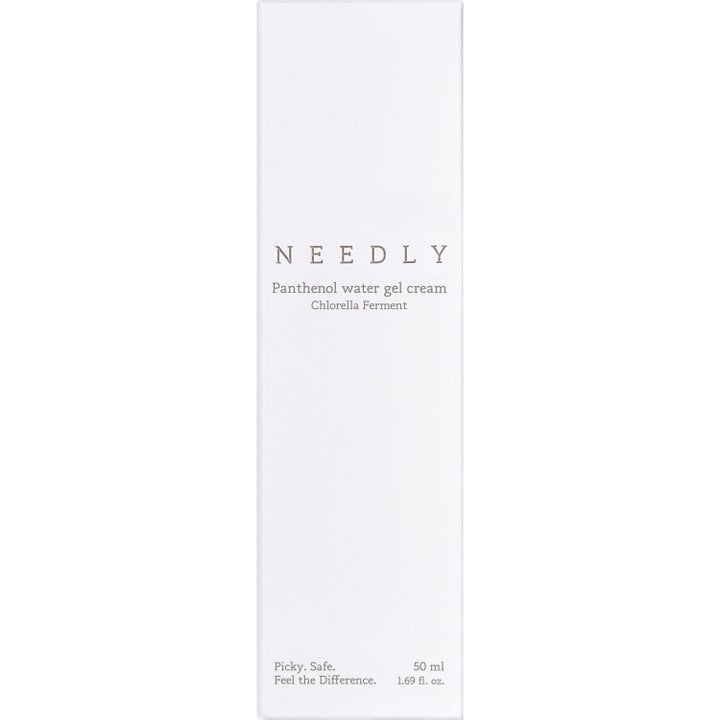 NEEDLY Panthenol Water Gel Cream 50 ml kosteuttava geelivoide valkoisessa minimalistisessa pakkauksessa