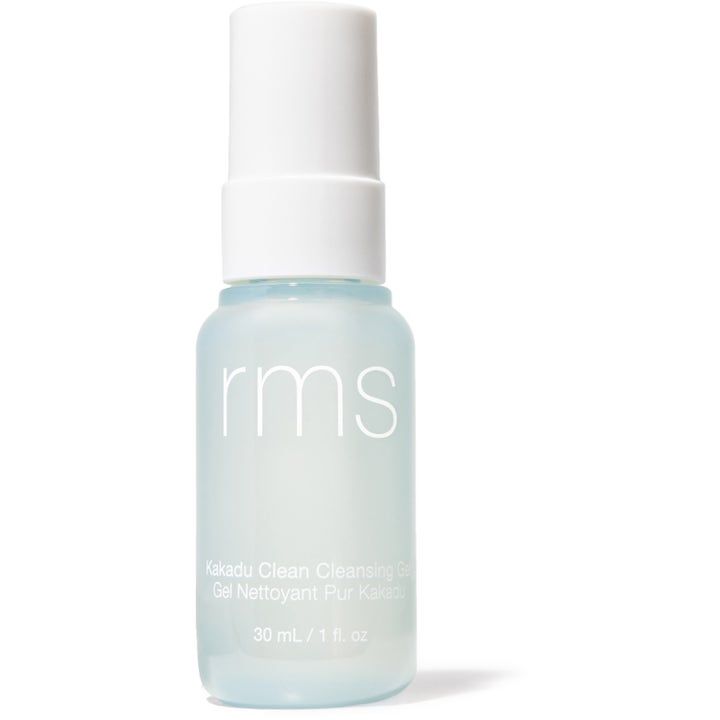 RMS Beauty Kakadu Clean Cleansing Gel 30 ml heleyttävä puhdistusgeeli huurteisessa pullossa valkoisella korkilla