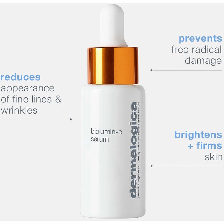 Dermalogica AGE smart Biolumin-C Serum 30 ml kirkastava C-vitamiini seerumi valkoisessa oranssikorkkisessa pullossa