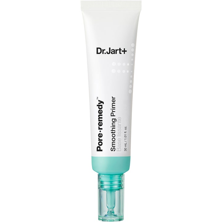 Dr. Jart+ Pore-remedy Smoothing Primer 30 ml silottava meikinpohjustaja valkoisessa tuubissa turkoosilla korkilla.