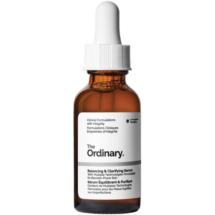 The Ordinary Balancing & Clarifying Serum 30 ml tasapainottava seerumi ruskeassa lasipullossa valkoisella pipetillä
