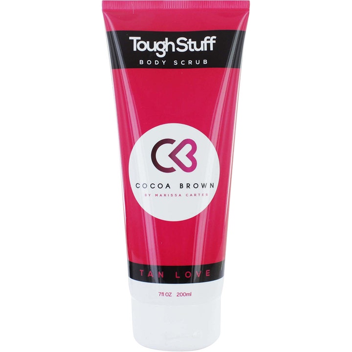 Cocoa Brown Tough Stuff Body Scrub 200 ml kuorintavoide kirkastaa ihoa pinkissä tuubissa valkoisella korkilla.