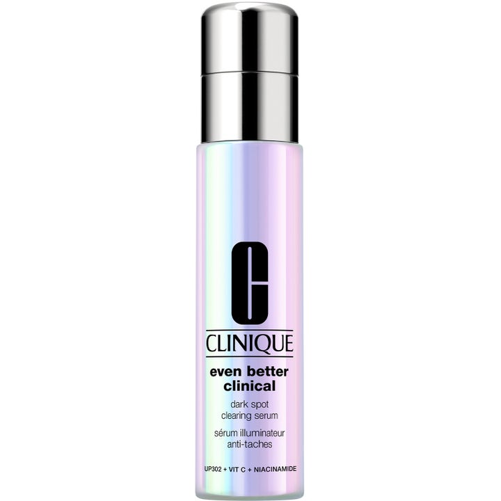 Clinique Even Better Clinical Dark Spot Clearing Serum kirkastava seerumi hohtavassa pumppupullossa hopeisella korkilla