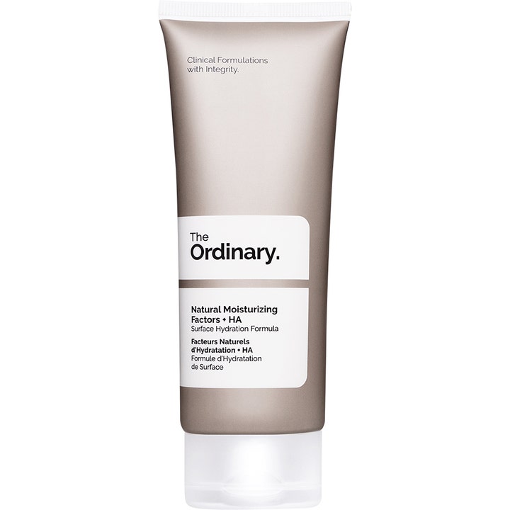 The Ordinary Natural Moisturizing Factors + HA 100 ml kosteuttava kasvovoide harmaassa tuubissa valkoisella korkilla
