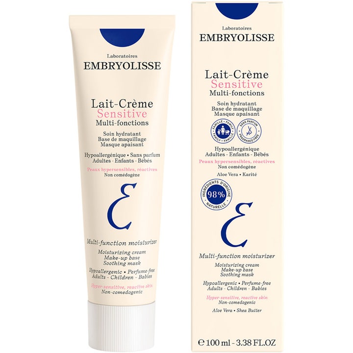 Embryolisse Lait Creme Sensitive 100 ml kosteuttava kasvovoide valkoisessa tuubissa ja pakkauksessa.