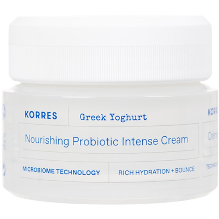 Korres Greek Yoghurt Nourishing Probiotic Intense Cream 40ml kosteuttava kasvovoide valkoisessa purkissa
