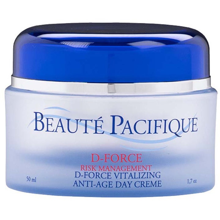 Beauté Pacifique D-Force Vitalizing Anti-Age Day Creme 50 ml elvyttävä päivävoide sinisessä purkissa hopeisella reunalla