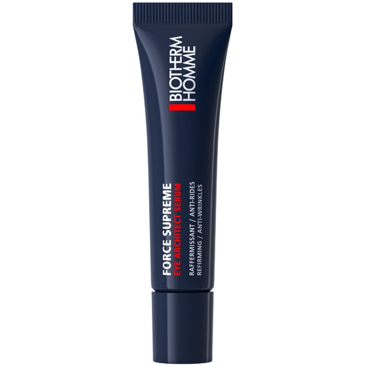 Biotherm Homme Force Supreme Eye Architect Serum 15 ml kiinteyttävä silmänympärysseerumi tummansinisessä tuubissa