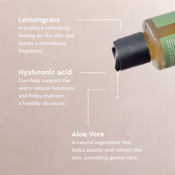 Urtekram Wild Lemongrass Body Wash 500 ml virkistävä suihkusaippua sisältää sitruunaruohoa, aloe veraa ja hyaluronihappoa.
