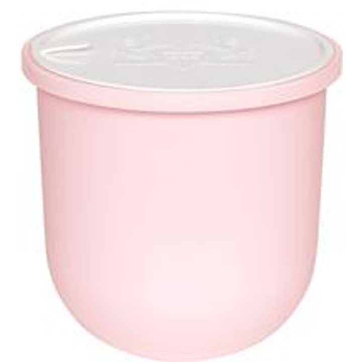 Foreo UFO Mask Glow Addict 6 kpl kirkastava kasvonaamio vaaleanpunaisessa pyöreässä rasiassa valkoisella kannella