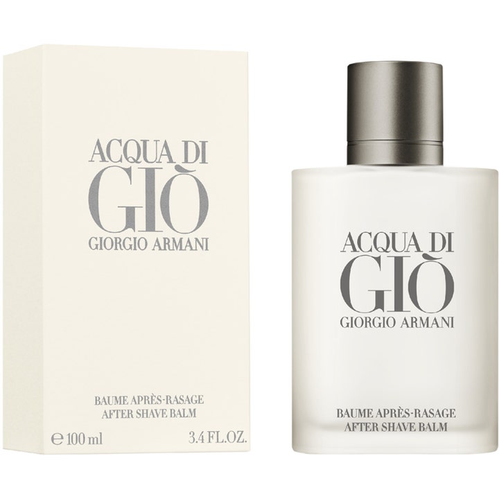 Armani Acqua Di Gio Homme 100 ml rauhoittava after shave balm tyylikkäässä huurteisessa lasipullossa