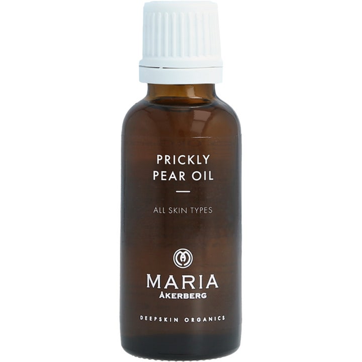 Maria Åkerberg Prickly Pear Oil 30 ml uudistava kasvoöljy ruskeassa lasipullossa valkoisella korkilla.