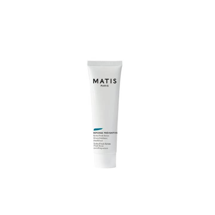 Matis Paris Réponse Préventive Hydra-Fresh Serum 30 ml kosteuttava kasvoseerumi valkoisessa tuubissa turkoosilla raidalla
