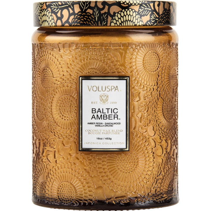 Large Glass Jar Candle Baltic Amber 100H