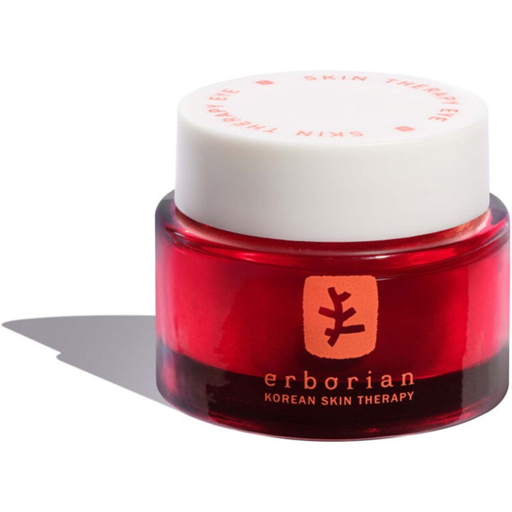 Erborian Skin Therapy Eye 15 ml hoitava silmänympärysvoide punaisessa lasipurkissa valkoisella kannella
