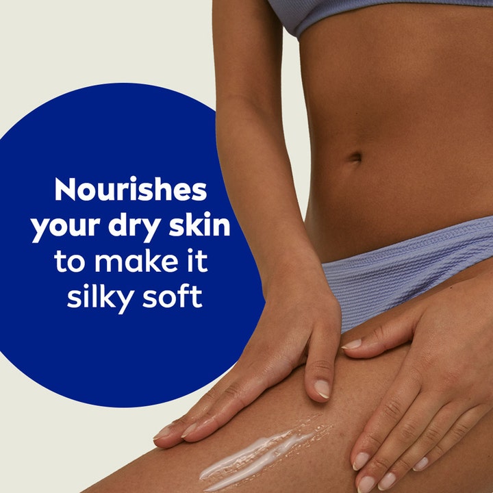 NIVEA Rich Nourishing Body Lotion 75 ml kosteuttaa kuivaa ihoa tehden siitä silkkisen pehmeän.