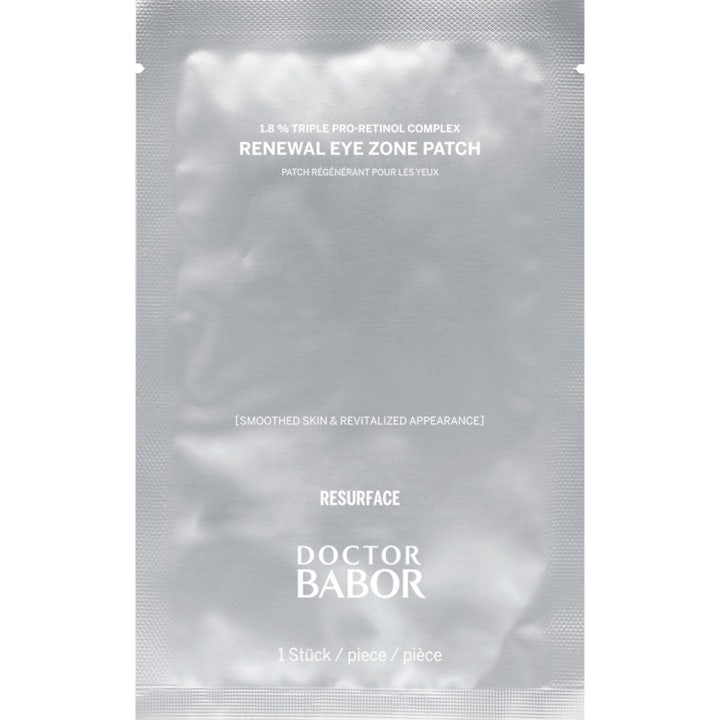 Babor DOC Renewal Eye Zone Patches 5 kpl uudistava silmänympärysnaamio harmaassa pakkauksessa.