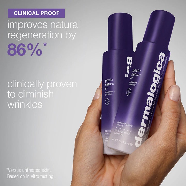 Dermalogica Phyto Nature E2 100 ml uudistava seerumi kahdessa liilassa pullossa silottaa ryppyjä ja uusiuttaa ihoa.