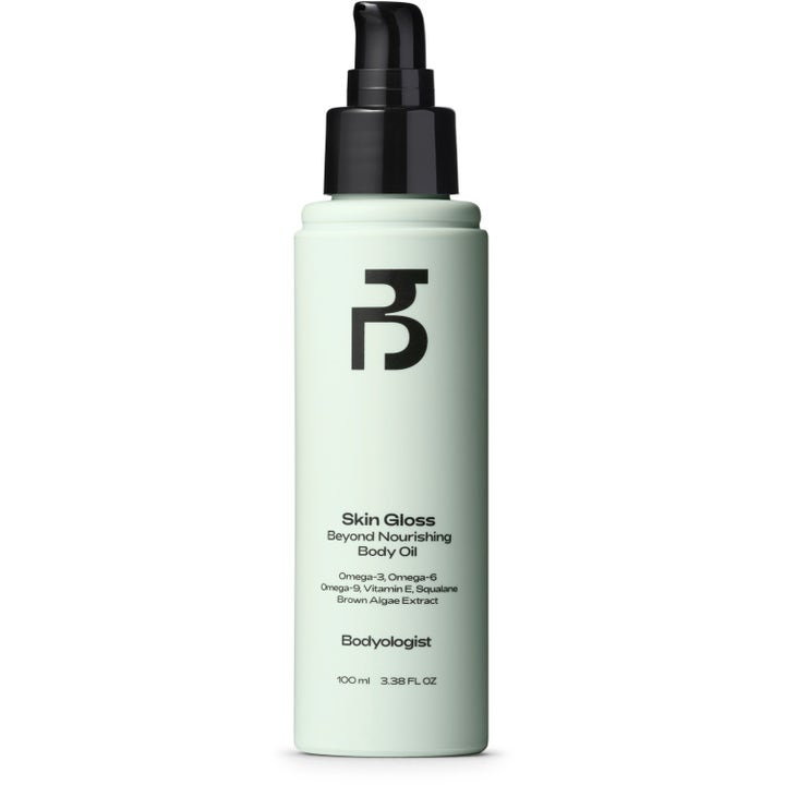 Bodyologist Skin Gloss Beyond Nourishing Body Oil 100 ml -vartaloöljy vaaleassa pumppupullossa.