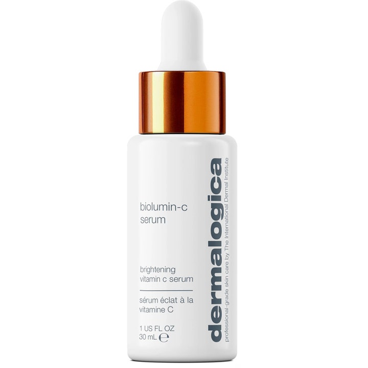 Dermalogica Biolumin-C Serum 30 ml kirkastava seerumi valkoisessa pipettipullossa jossa on kuparinen kaulus